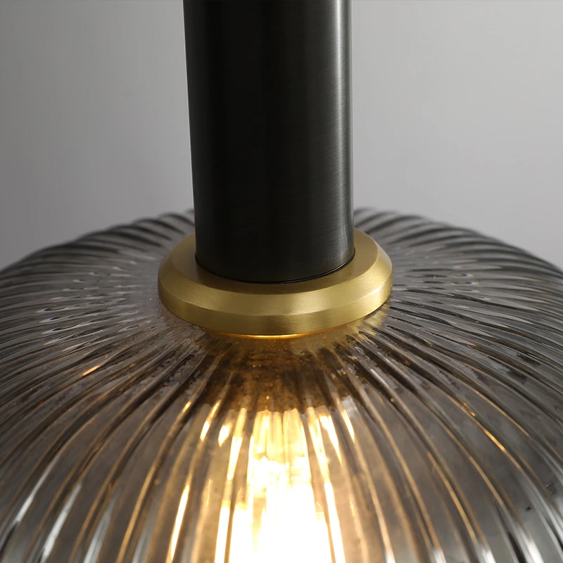 Прикроватные подвесные лампы простая стеклянная Подвесная лампа в полоску