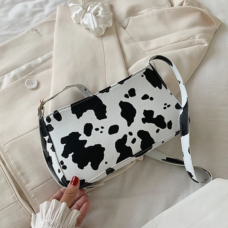 

Cow Pattern Women's Shoulder Bag Fashion PU Messenger Bag Printing