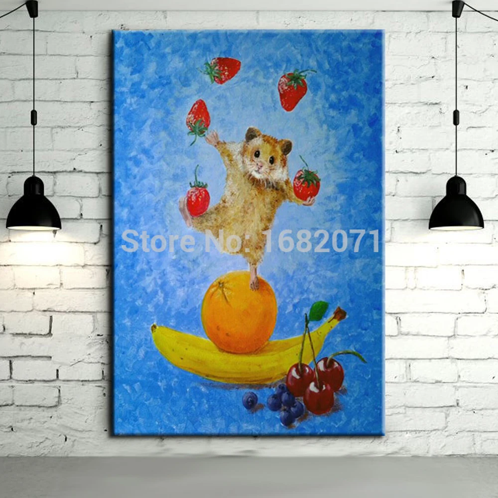 Искусный художник ручная роспись высокое качество абстрактные животные мышь