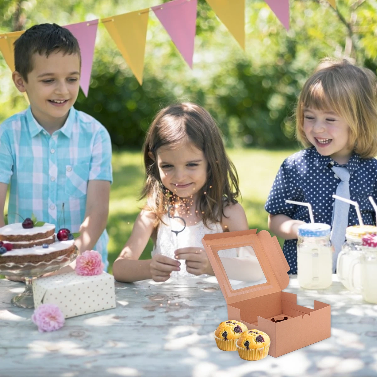 10 шт. коробка для яиц из картона упаковка кекса десерт торта упаковочная посылка