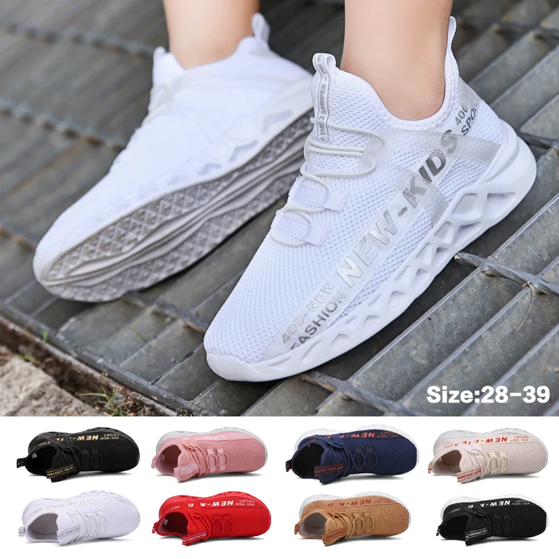 Kid Running Sneakers Summer Children Sport Shoes Boy Basket Footwear Lightweight Breathable Girl Student Shoes Size 28-39