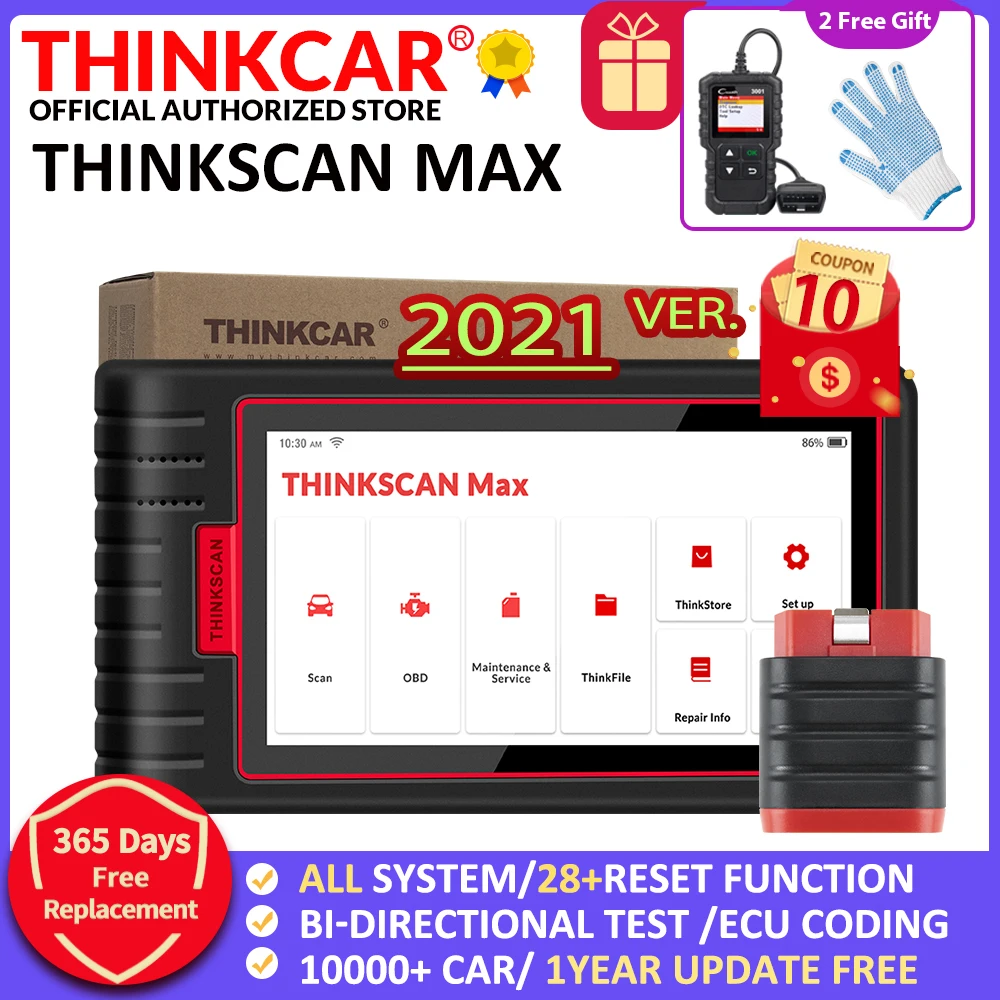 Thinkcar Thinkscan Max Авто OBD2 диагностические инструменты полная система кодирования ЭБУ