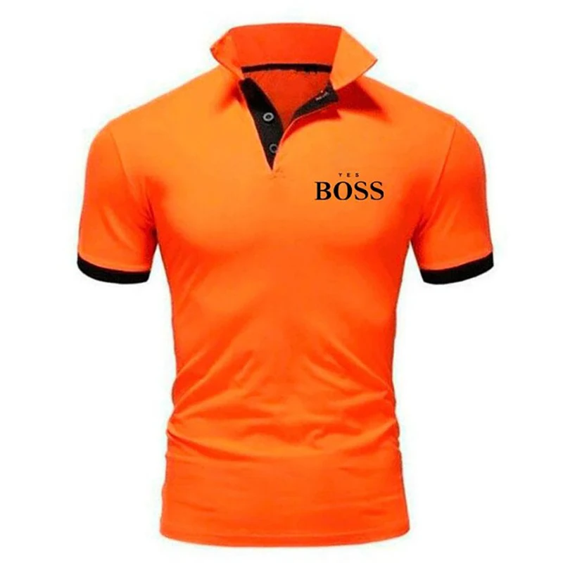 

Polo Shirts for Men Boss Short Sleeve T-Shirt Suit Quality Men's Jersey Summer Business Luxury Casual Large Size 5XL