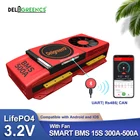 Умный BMS 15S 300A 400A 500A с вентилятором UART 485 для ПК, программное обеспечение, Bluetooth для приложения с более быстрой охлаждением, литий-ионный стартер, батарея RV