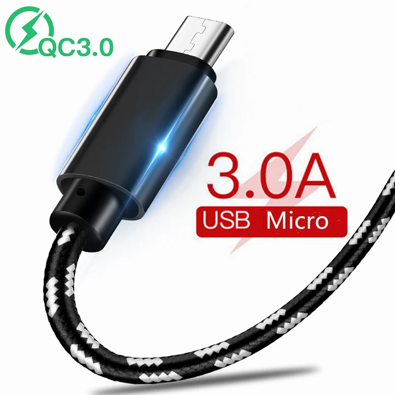 Usb-кабель 3A Micro USB C кабель для быстрой зарядки 3 0 зарядный Samsung Huawei Xiaomi Honor Redmi POCO LG |