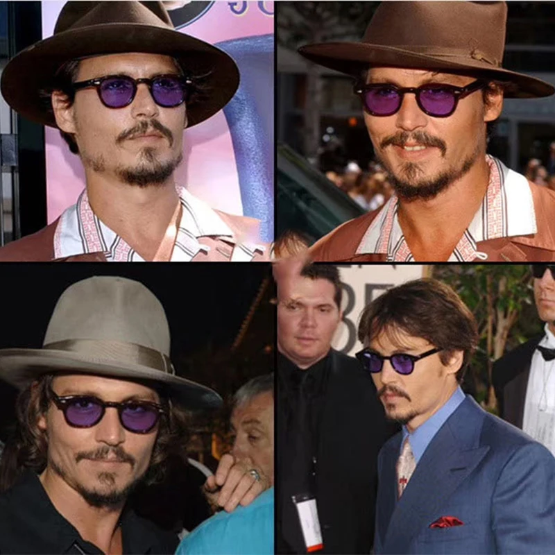 Fashion Johnny Depp Lemtosh Style Sunglasses Vintage Round Tint Ocean Lens Brand Design Sun Glasses | Аксессуары для одежды