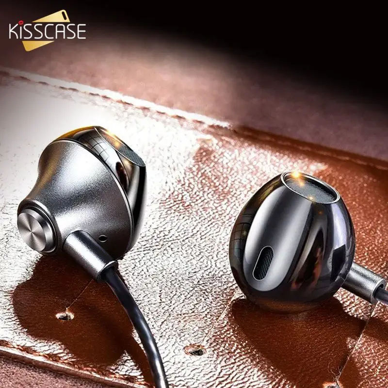KISSCASE Wired Earphone For Phone iPhone Xiaomi mi Samsung Huawei Headset In-Ear With Mic In Ear Buds Earbuds Earpiece | Электроника