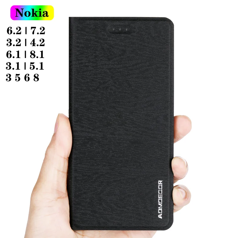Флип кейс из кожи для Nokia 5 4 3 2 6 7 8 1 плюс лет чехлы мобильного телефона|Бамперы| |