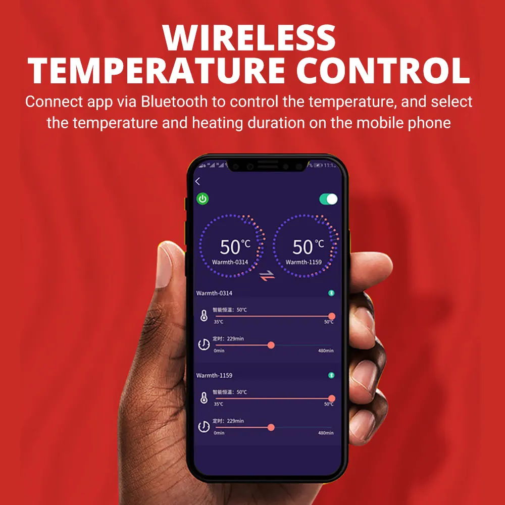 Winter Skiing Heating Underwear Set USB Battery Powered Heated Thermal Tops Pants Smart Phone Control Temperature Warm Suit | Автомобили и