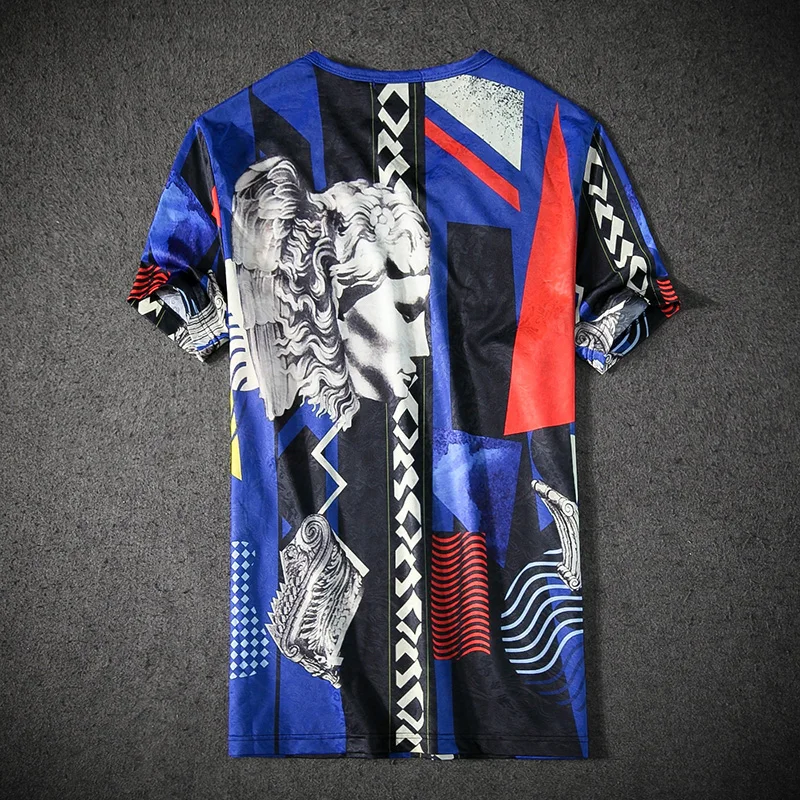 

High Quality Men's T shirts Brand Great Designer Character Pattern Oversized Tshirt Short Sleeve Summer Men's Clothing T18537