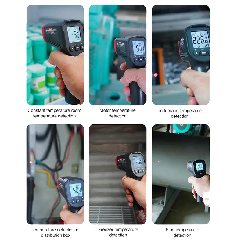 UNI-T Infrared Digital Thermometer UT306S Non-contact Temperature Meter Contactless Gun -50-500 Environmental Instruments images - 6