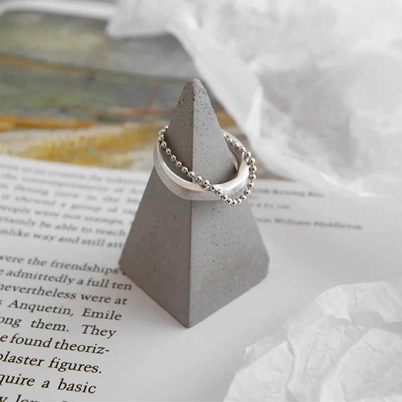 Уникальное серебряное кольцо Kinel 925 корейские ювелирные изделия матовое