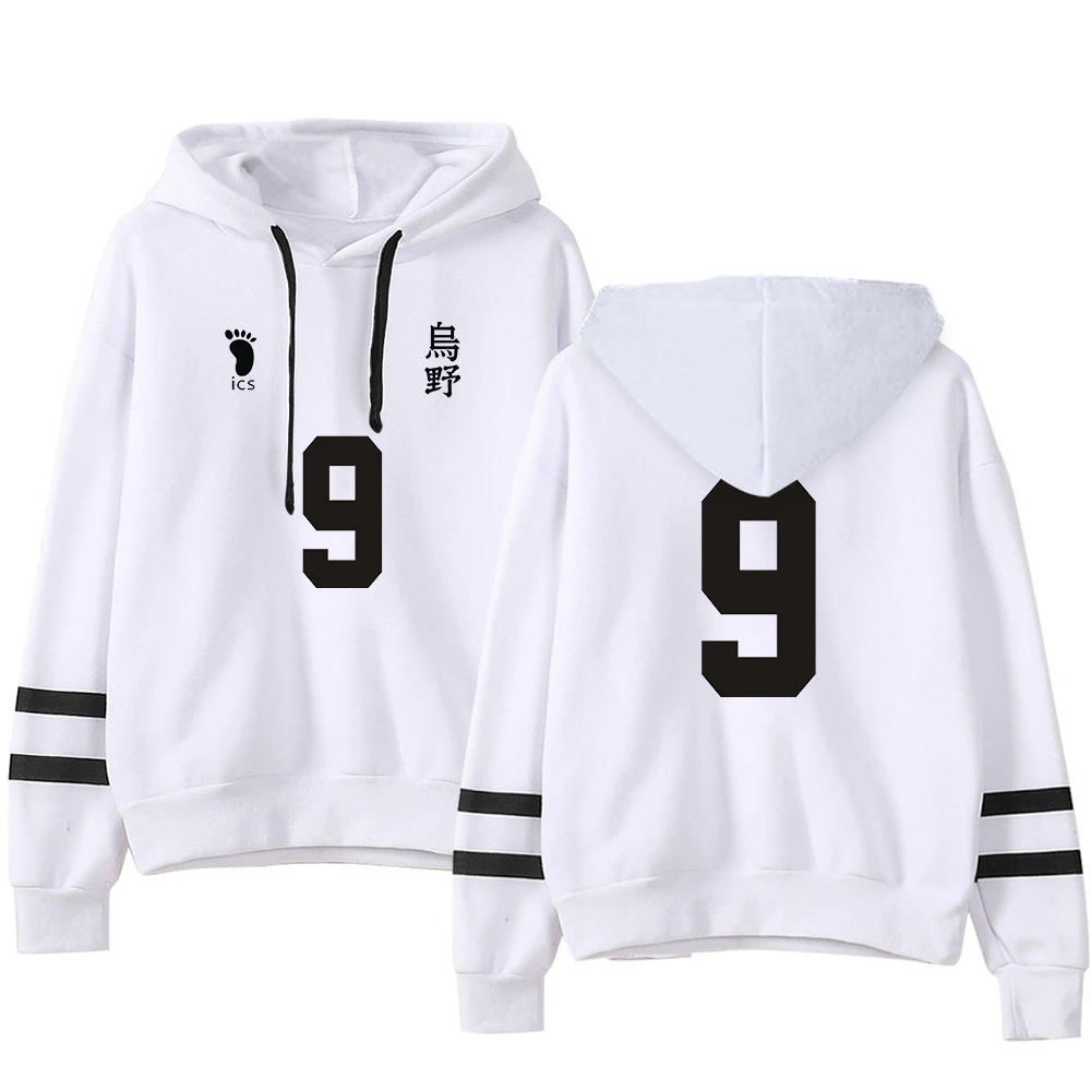 Молодежная манга Haikyuu! Толстовка с манжетами и параллельными полосками свитшоты