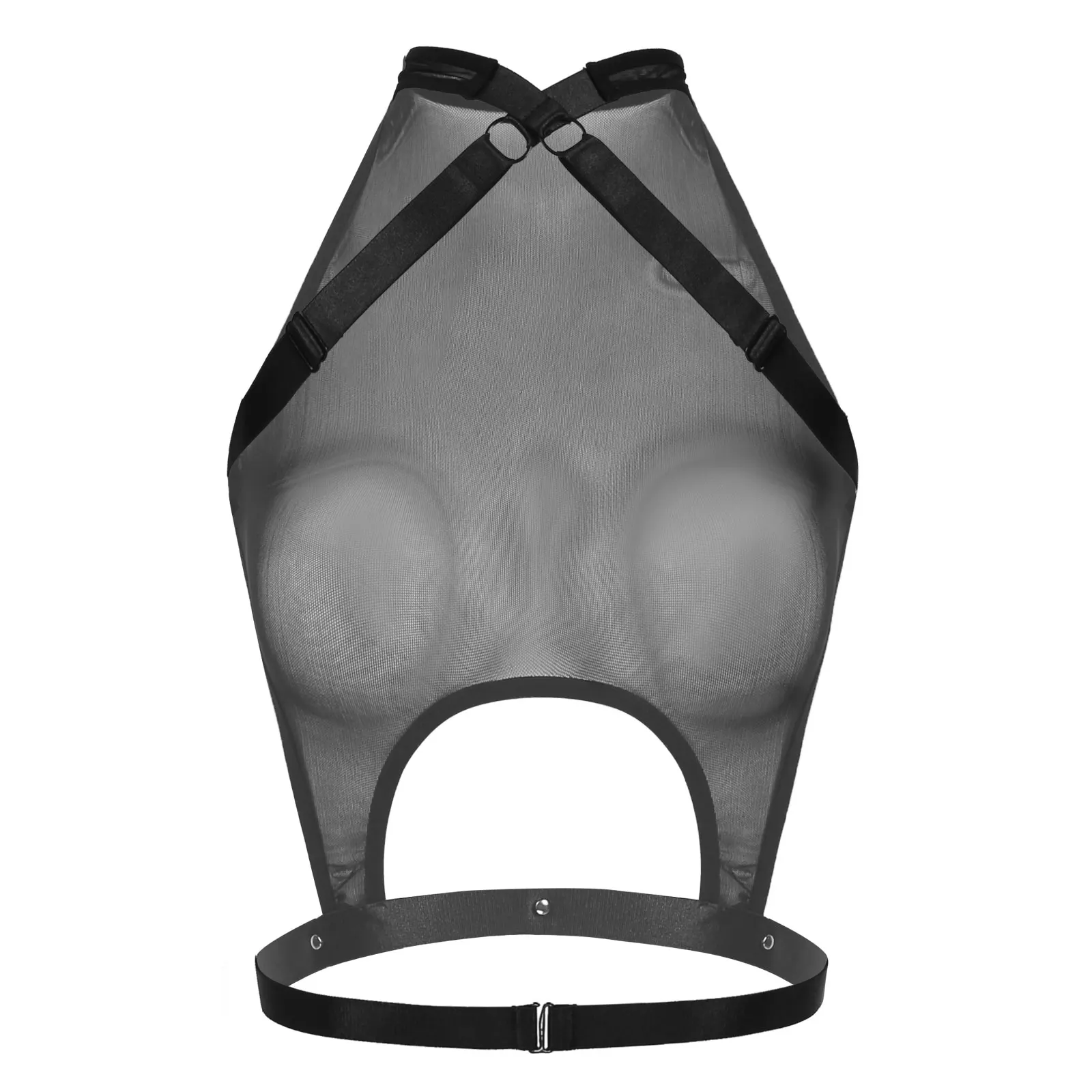 Женское нижнее белье прозрачные сетчатые топы с регулируемой спинкой и