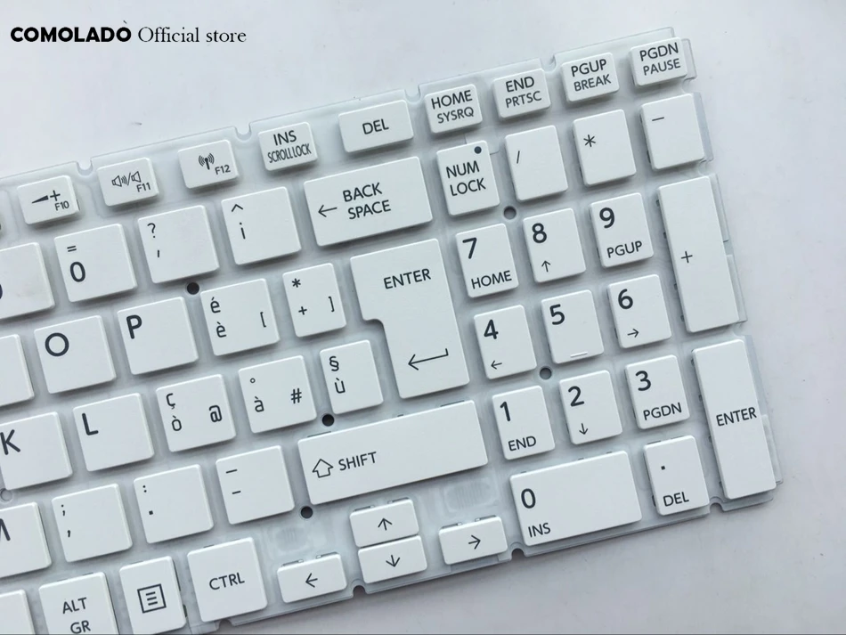 Это Итальянский клавиатура для ноутбука Toshiba Satellite L50 B L50D L50T белый без рамки