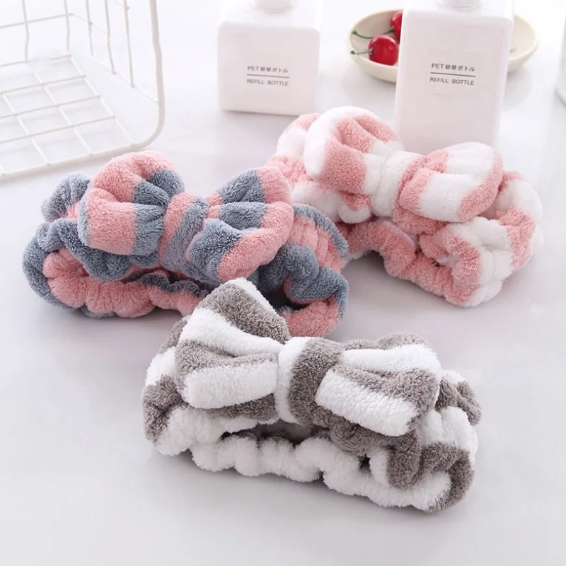 Новое поступление обруч для волос Женский с милым бантом из кораллового бархата