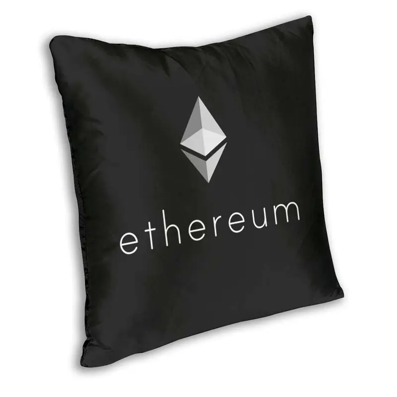 Чехол для подушки с логотипом эфириума квадратная декоративная двухсторонняя