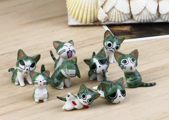 Набор из 9 мини фигурок с текстурой дерева миниатюрные фигурные украшения