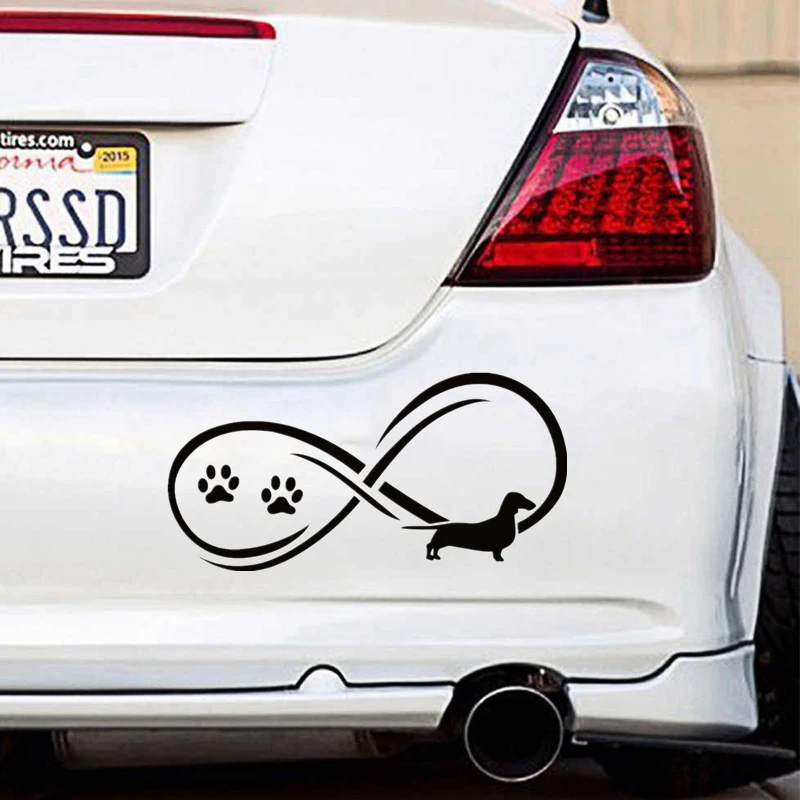 40743# наклейки на авто Винерская Собака Такса Бесконечность водонепроницаемые