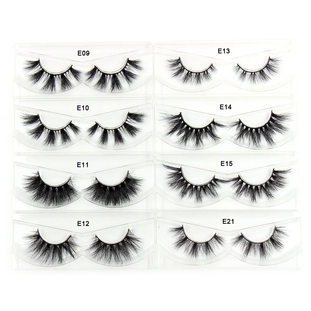 100 пар/лот накладные ресницы 3D норковые с лотком без коробки ручной работы макияж