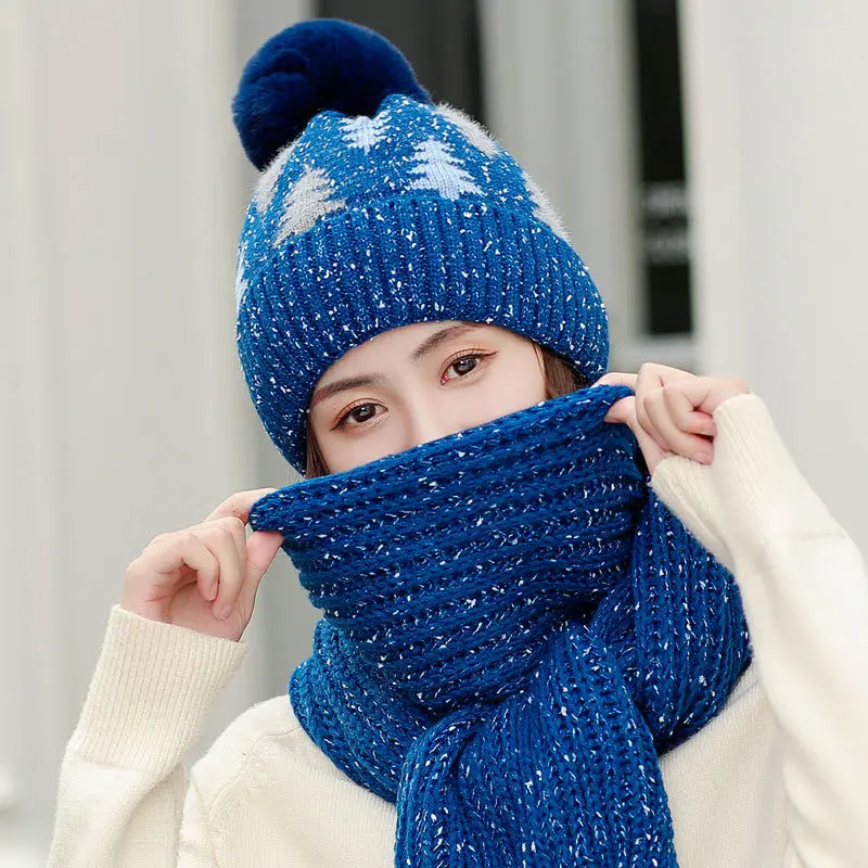 Женская трикотажная шапка бини с помпоном красная|Женские шарфы| |