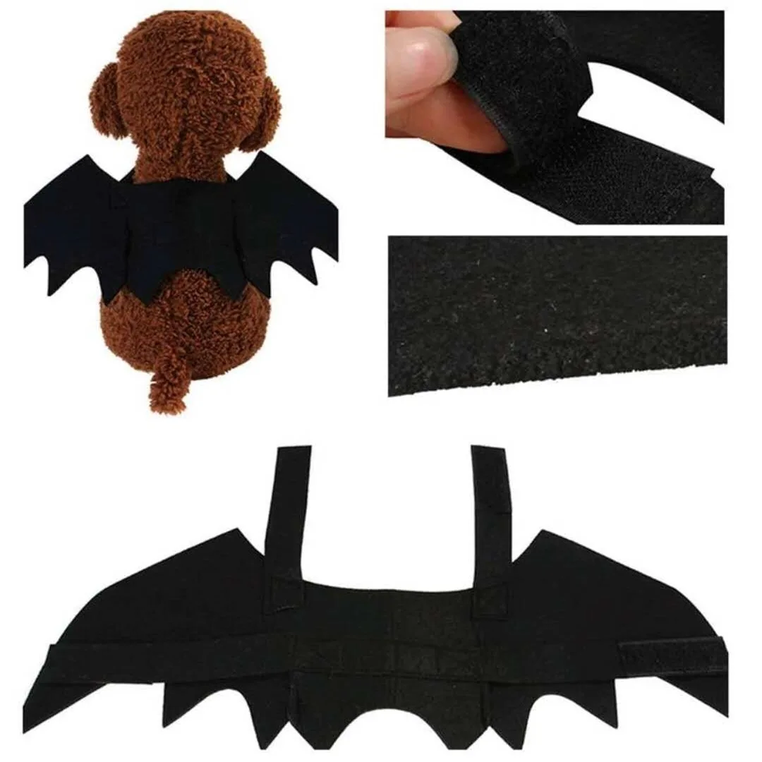

Pet Dog Cat Bat Wing Cosplay Prop Halloween Bat Fancy Dress Costume Outfit Wings Cat Costumes Photo Props Headwear 2021New