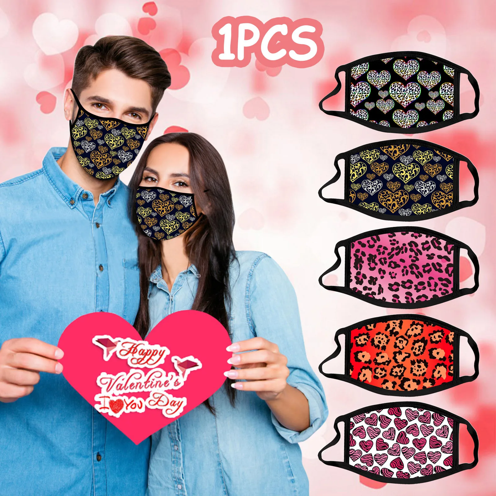 

1pcs Washable Leopard Mask Mouth Face Mask Anti-pm2.5 Dust Mouth Mask Activated Carbon Protective Mask Fabric Mascarilla d5