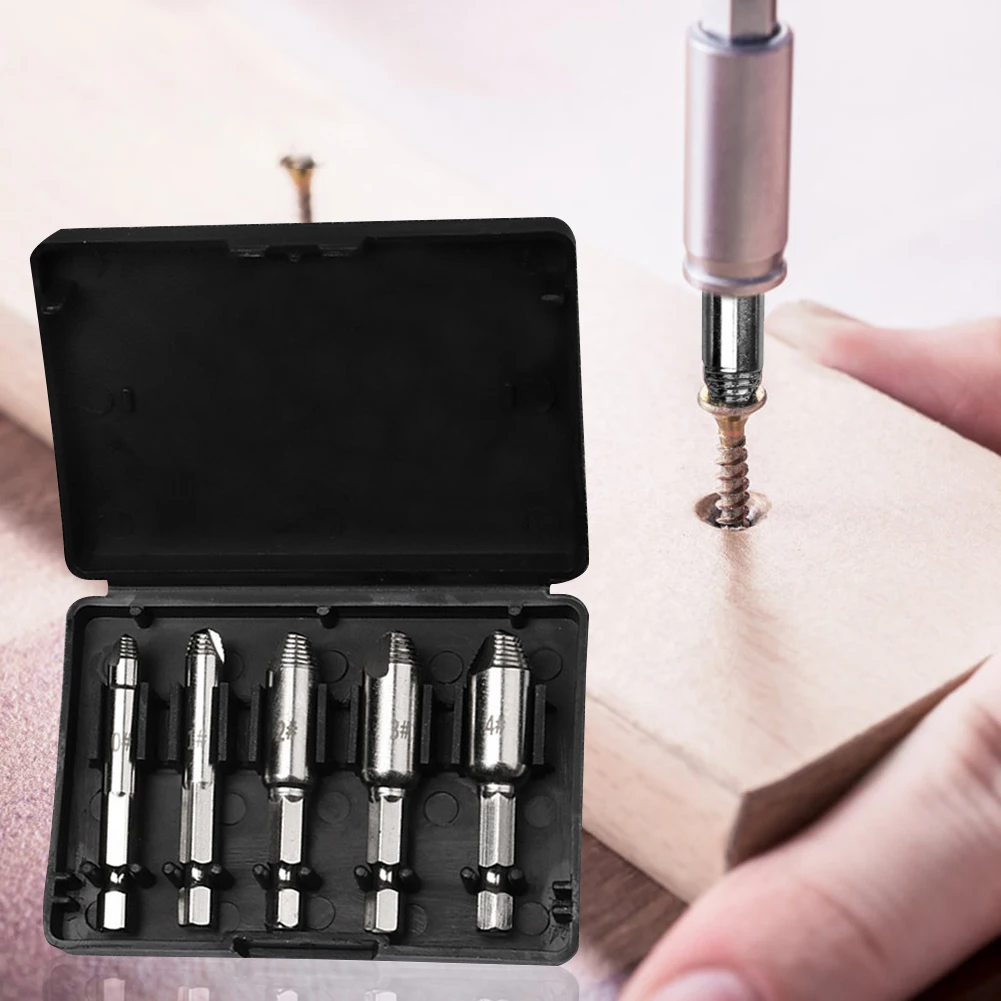 

5 шт., набор инструментов для извлечения поврежденных винтов