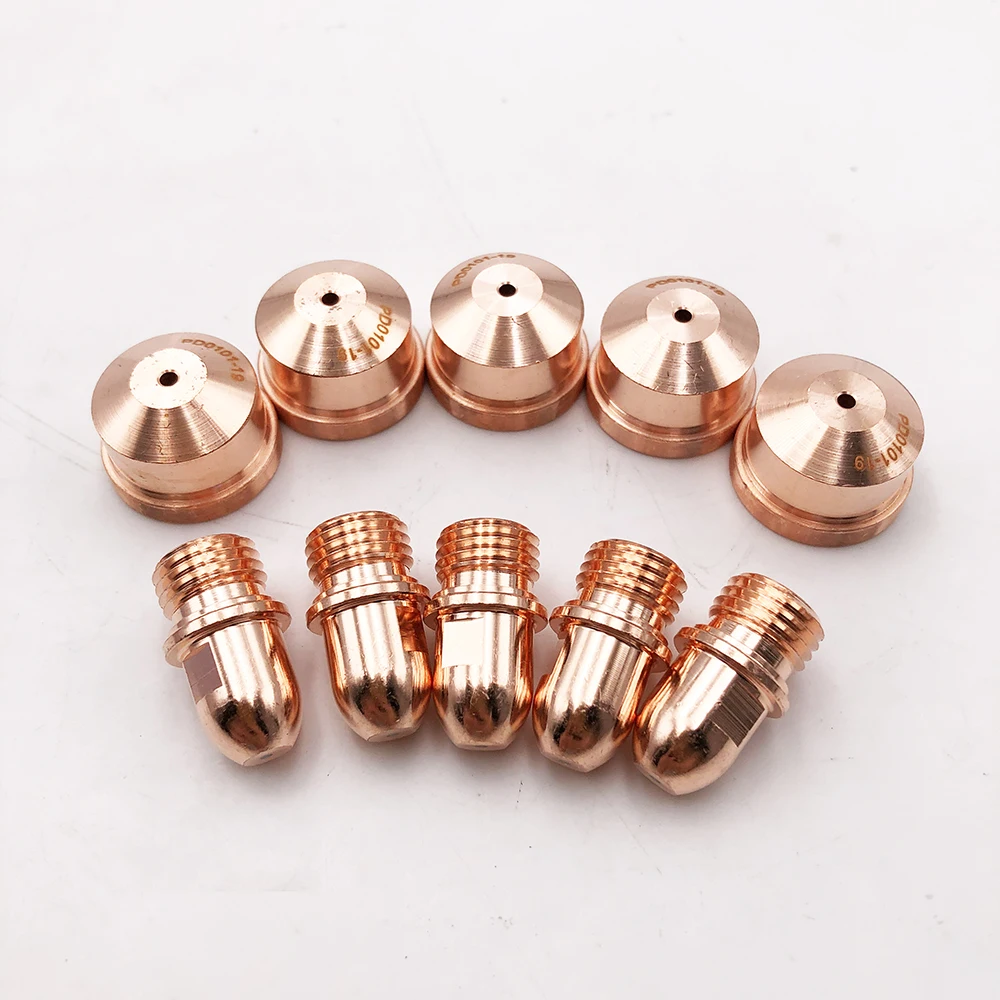 Air-cooled Trafimet A141Plasma cutting torch consumables 1.1mm 1.4mm 1.7mm 1.9mm 5pcs PD0101 nozzle and 5pcs PR0101 electrode