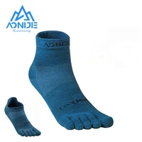 aonijie e4109s e4110s one pair low cut socks quarter athletic toe socks perfect for five toed barefoot running shoes marathon