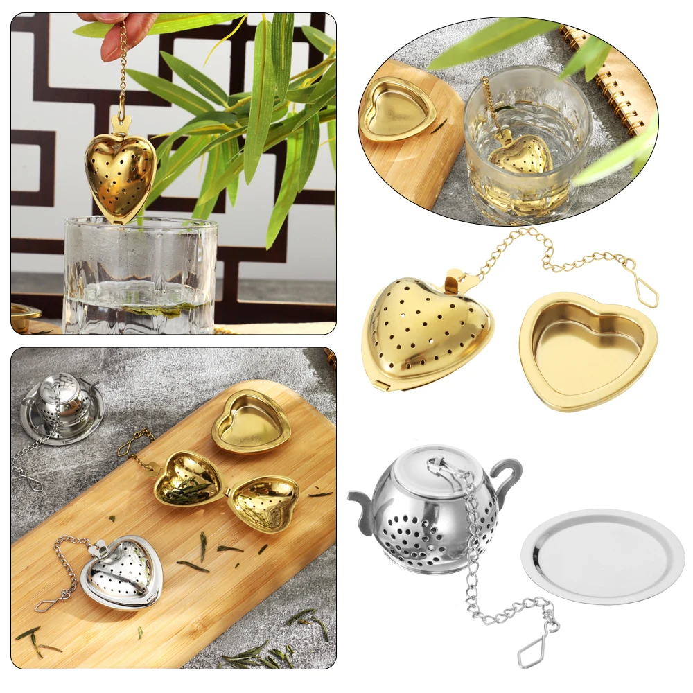 

3D Loose Leaf Steeper Heart Tea Infuser Stainless Steel Teapot Tea Strainer