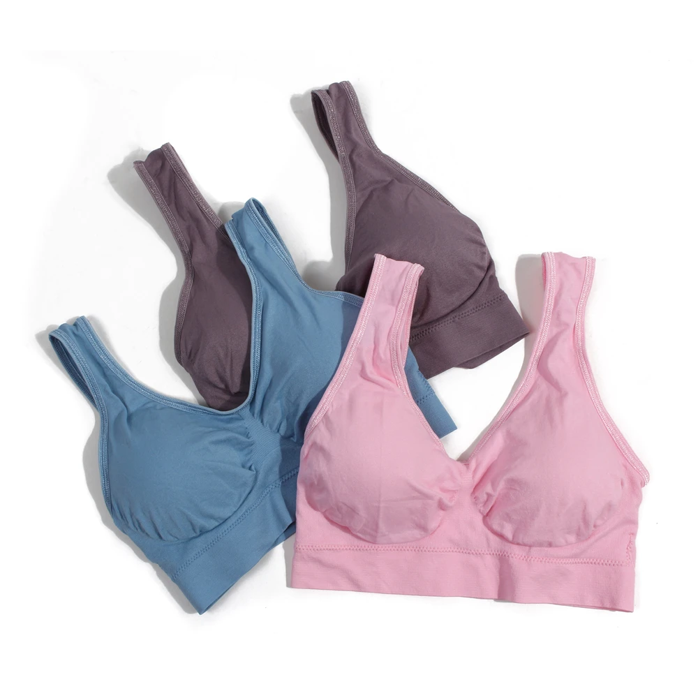 Бесшовный спортивный бюстгальтер 3 шт. Женский фитнес-Бюстгальтер для бега йоги