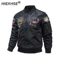 hiexhse mens motorcycle jacket autumn winter men new faux pu leather jackets casual embroidery biker coat zipper fleece jacket