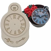 pocket watch shape silicone fondant chocolate resin aroma stone ornaments mold for pastry cake decorating kitchen accessories