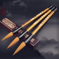 3pcs weasel hair brush painting supplies calligraphy pen practice painting brush multifunction pen gift pen student stationery
