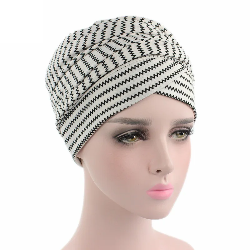 

New elastic cotton scarf long tail cap headtie