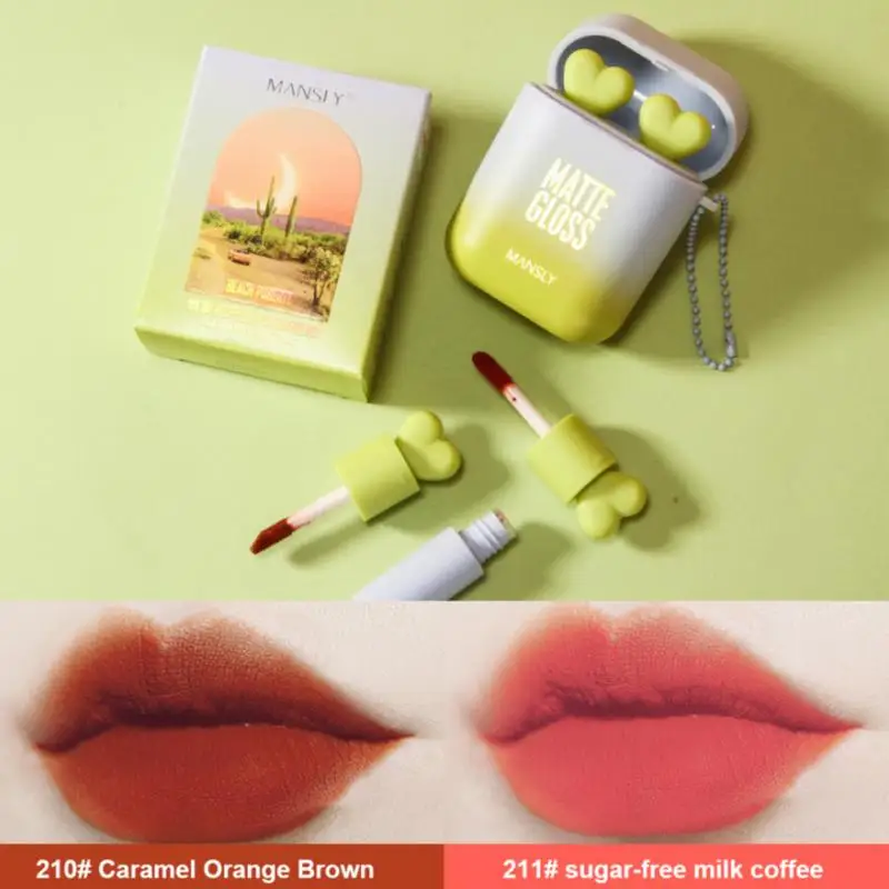 

Lipstick Velvet Matte Lip Glaze Waterproof Heart-beating Charm Color Lip Gloss Not Easy To Discolor Not Stick Cup Cosmetic TSLM1