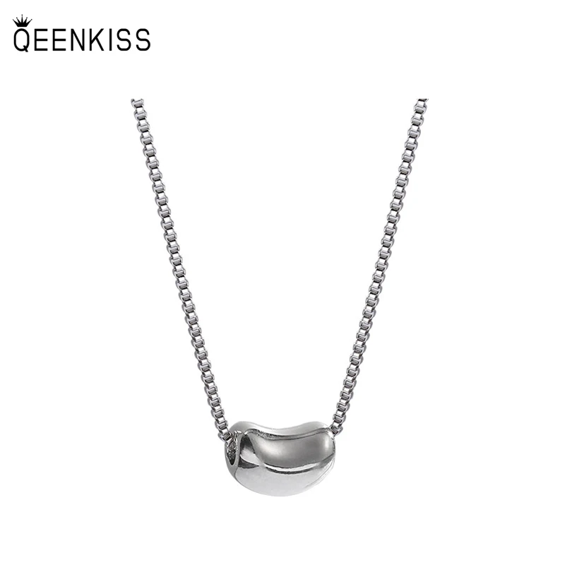 

QEENKISS NC747 Fine Jewelry Wholesale Fashion Trendy Woman Girl Birthday Wedding Gift Lovesick Peas 18KT Gold Pendant Necklace
