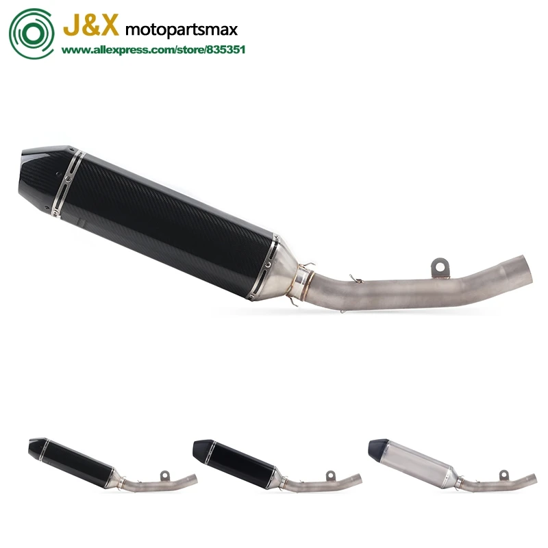 

Motorcycle Full Exhaust Mffler Escape System Contact Middle Link pipe DB Killer Slip On for Kawasaki Z800 Z 800 2013-2017