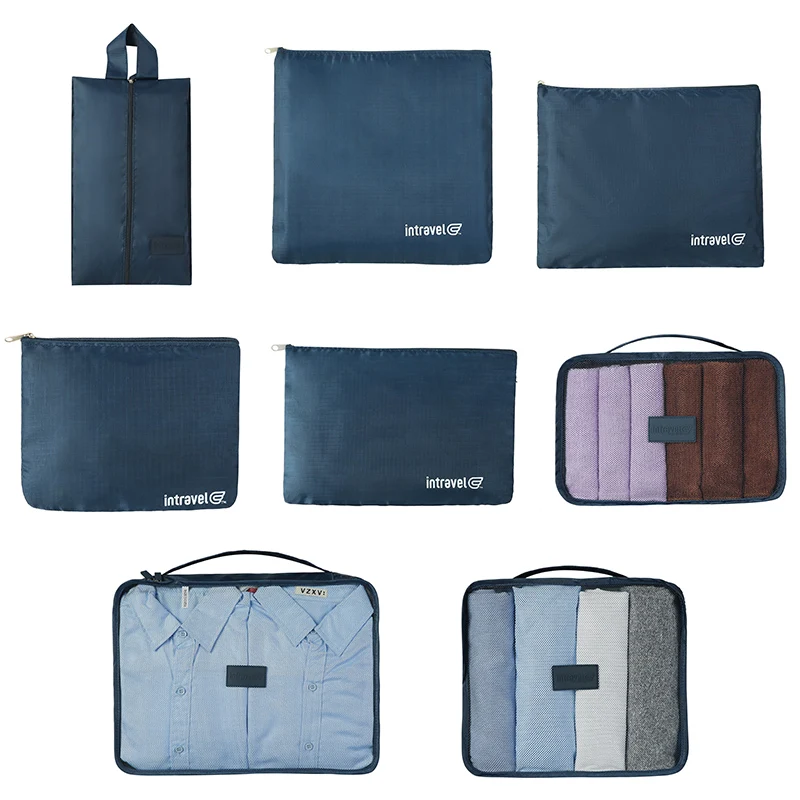 

8pcs Set Travel Organizer Suitcase Storage Bag Set High Quality Luggage Packing Bags Clothes Shoes Packing Cube Bag Pouch Bag