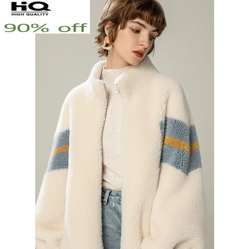 Winter Short Fur Coat 2022 Women's Jackets Sheep Shearling Jacket Women Casual Wool Coats Female Casacos Feminino Gxy181