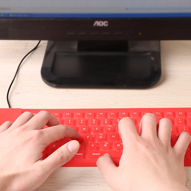 85 клавиш Мягкая силиконовая клавиатура Портативная USB мини Гибкая складная для