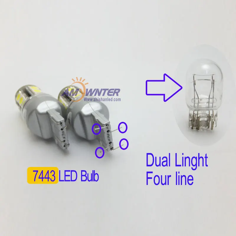 

Amywnter 12 В T20 W21/5 Вт w16 Вт Светодиодный двойной режим освещения WY21W Желто-белые автомобильные стоп-лампы