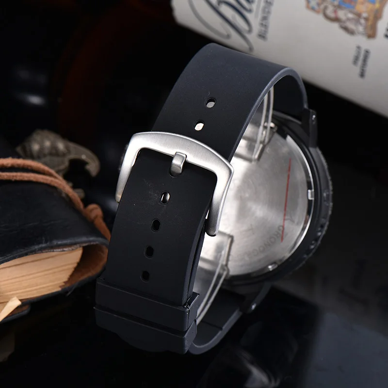 

U-B T Men's Quartz Watch Rubber Bracelet Calendar Casual Trend Sports Men's Simple Sports Men's Watch AAA