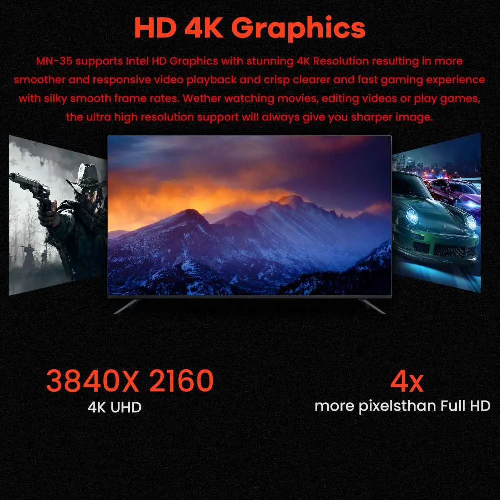 Оригинальный игровой мини-ПК T-bao MN35 AMD Ryzen 5 3550H 16 ГБ DDR4 512 NVME SSD Windows 10 для игрового