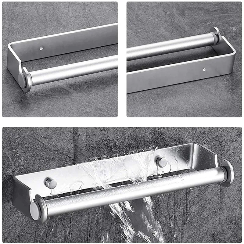 Держатель для бумажных полотенец на клейкой основе под шкаф кухни настенный