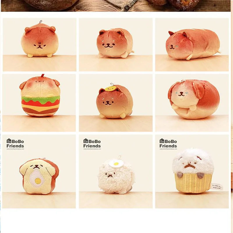 Японская плюшевая кукла Шиба ину для моделирования тостов хлеба креативная