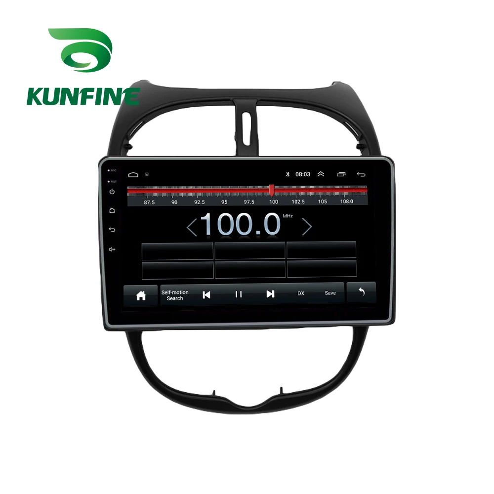 Восьмиядерный автомобильный DVD-плеер Android 10 0 GPS-навигация для PEUGEOT 206 2000-2016 радио wifi