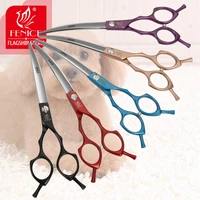 fenice professional symetrical handle colorful 6 5 inch pet dog curved animal grooming scissors