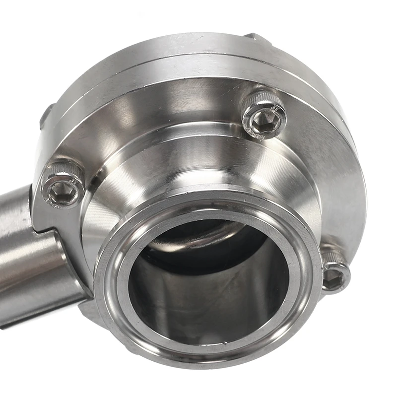 

1-1/2 Inch 38Mm SS304 Sanitary Grade Stainless Steel 1.5 Inch Three-Clip Butterfly Valve Welding Butterfly Valv Retail